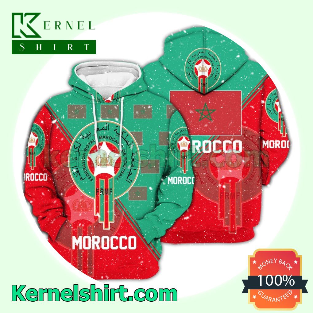 Morocco National Logo Soccer Fan Hawaiian Shirt Sweatshirt