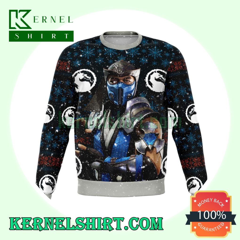 Mortal Combat Sub Zero Knitting Christmas Sweatshirts