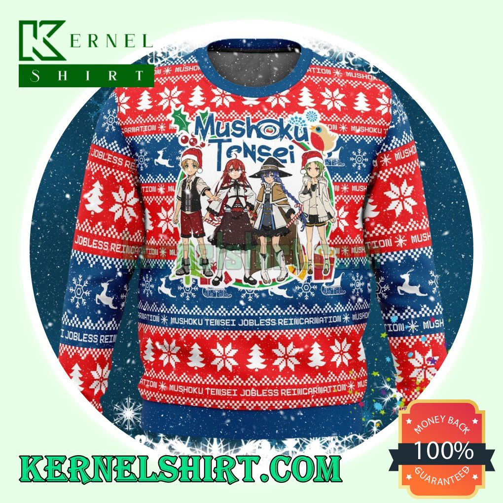 Mushoku Tensei Jobless Reincarnation Characters Anime Knitting Christmas Sweatshirts