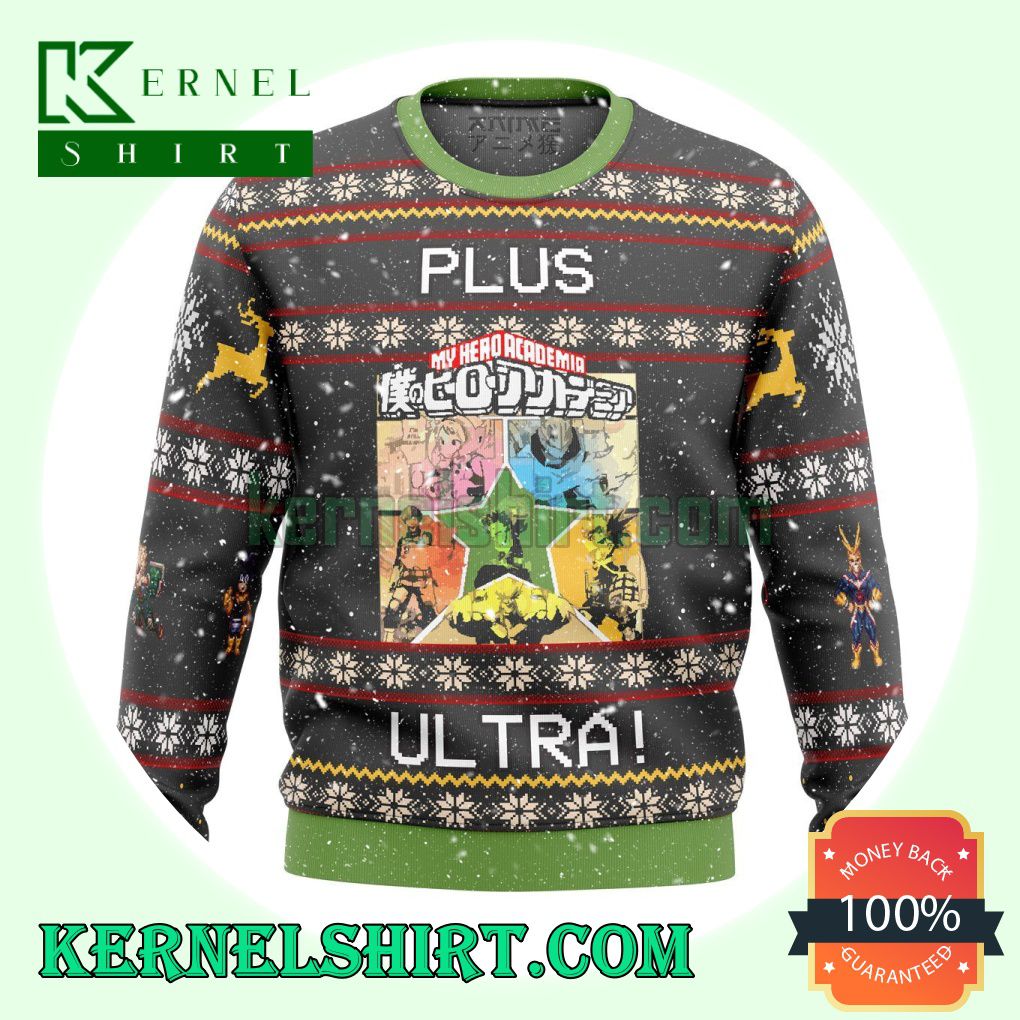 My Hero Academia Boku No Plus Ultra Knitting Christmas Sweatshirts