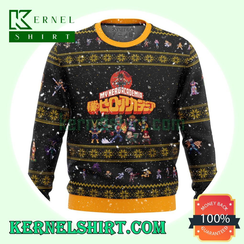 My Hero Academia Boku No Sprites Manga Anime Knitting Christmas Sweatshirts