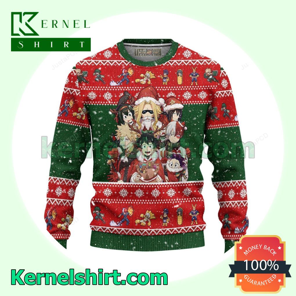 My Hero Academia Characters Manga Anime Knitted Christmas Jumper