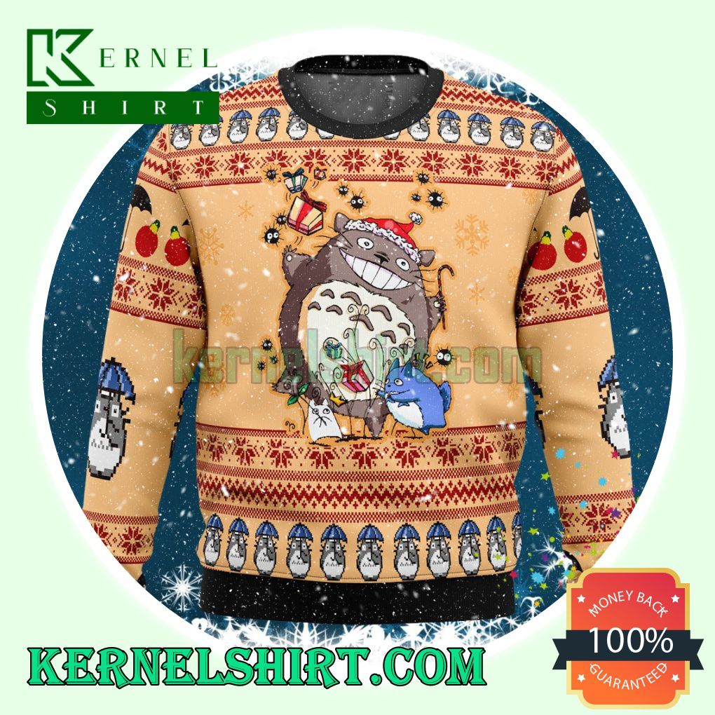 My Neighbor Totoro Knitting Christmas Sweatshirts