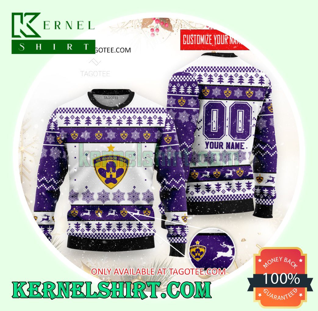 NK Maribor Logo Xmas Knit Sweaters