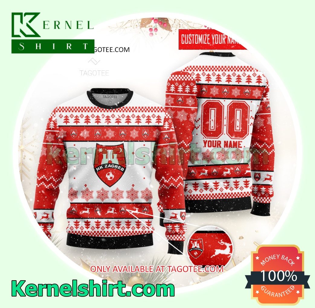 NK Zagreb Logo Xmas Knit Sweaters