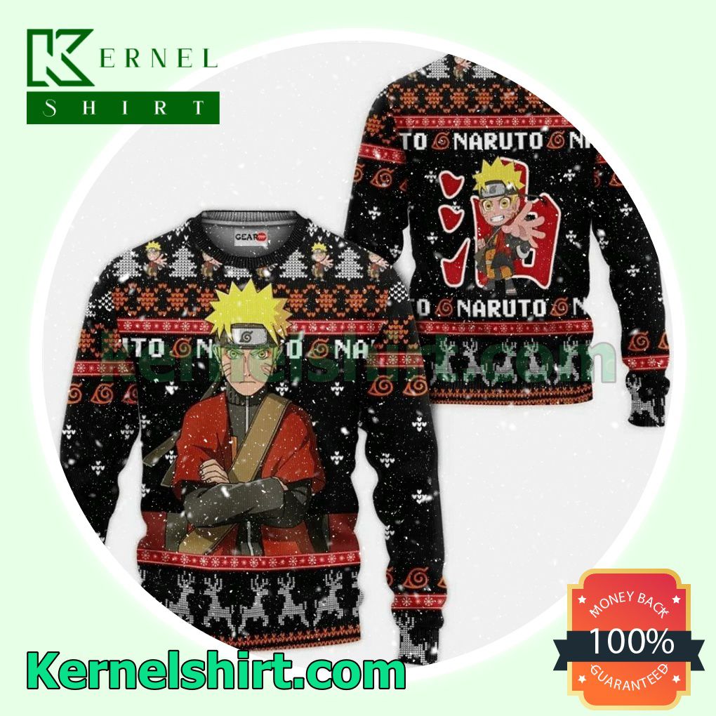 Naruto Poster Anime Knitted Christmas Jumper