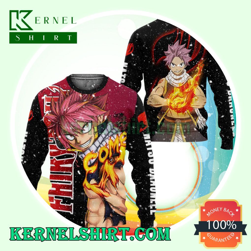 Natsu Dragneel Fairy Tail Anime Christmas Sweatshirts