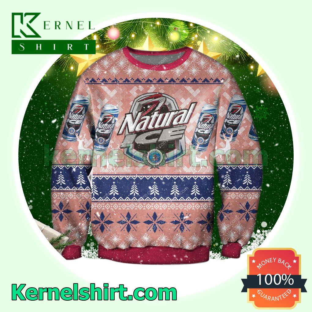 Natural Ice Beer Xmas Knitted Sweaters