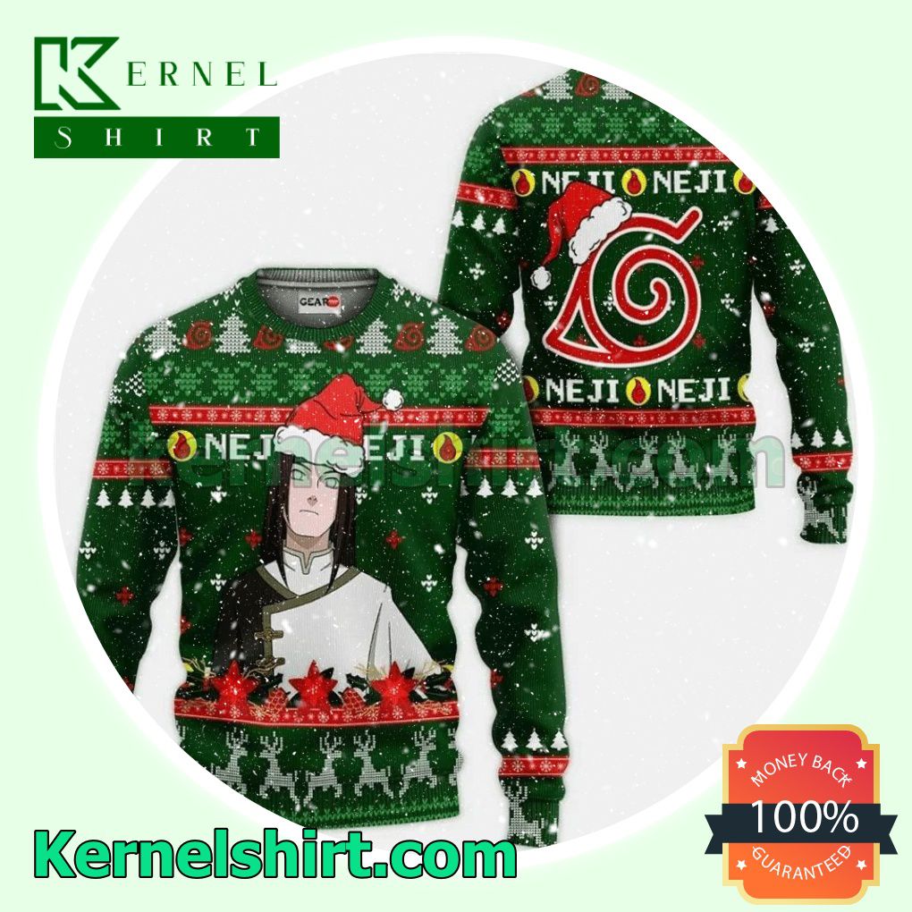 Neji Hyuga Naruto Shippuden Manga Anime Knitted Christmas Jumper