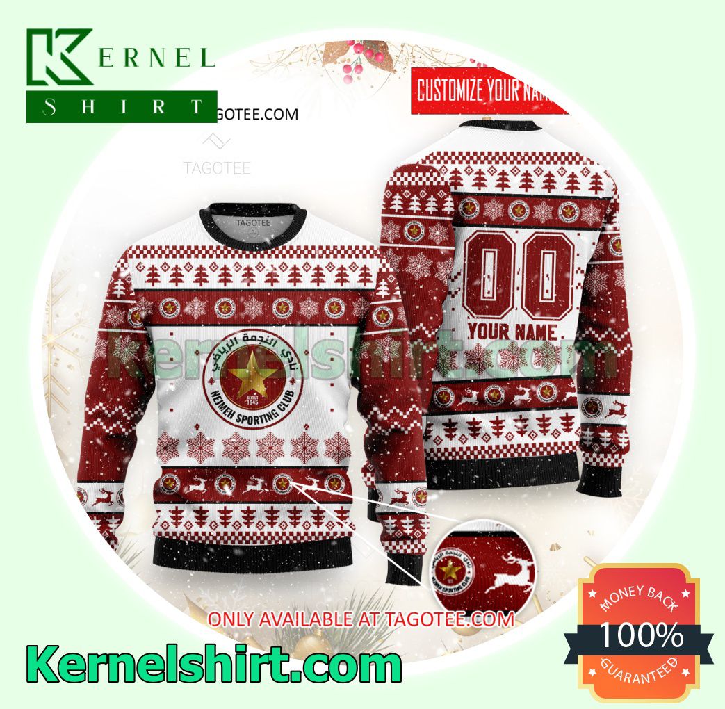 Nejmeh SC Logo Xmas Knit Sweaters
