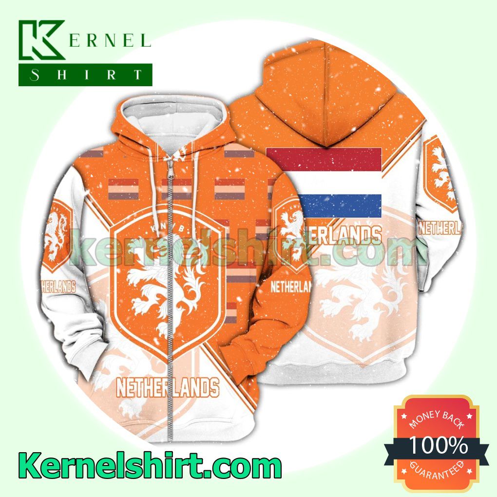 Netherlands National Logo Soccer Fan Hawaiian Shirt Sweatshirt a