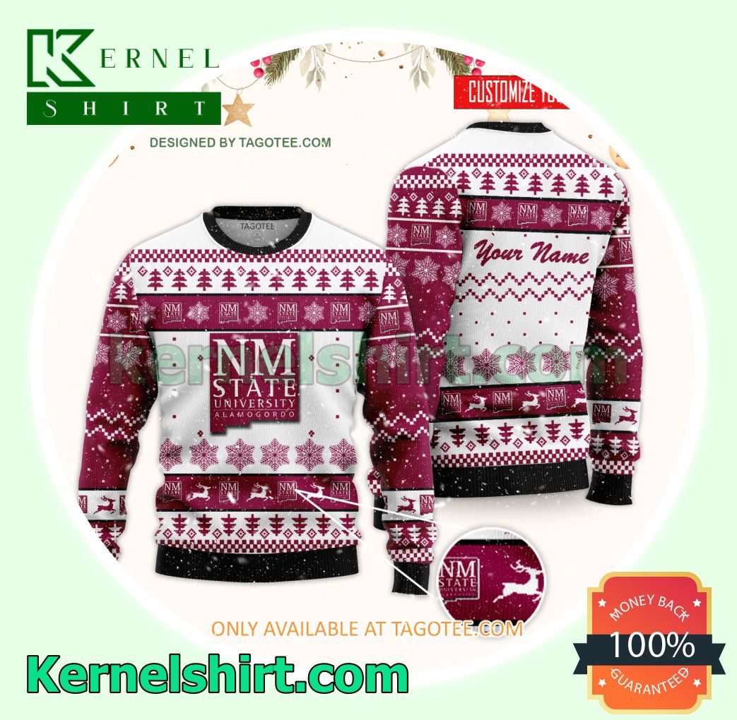 New Mexico State University-Alamogordo Logo Xmas Knit Jumper Sweaters