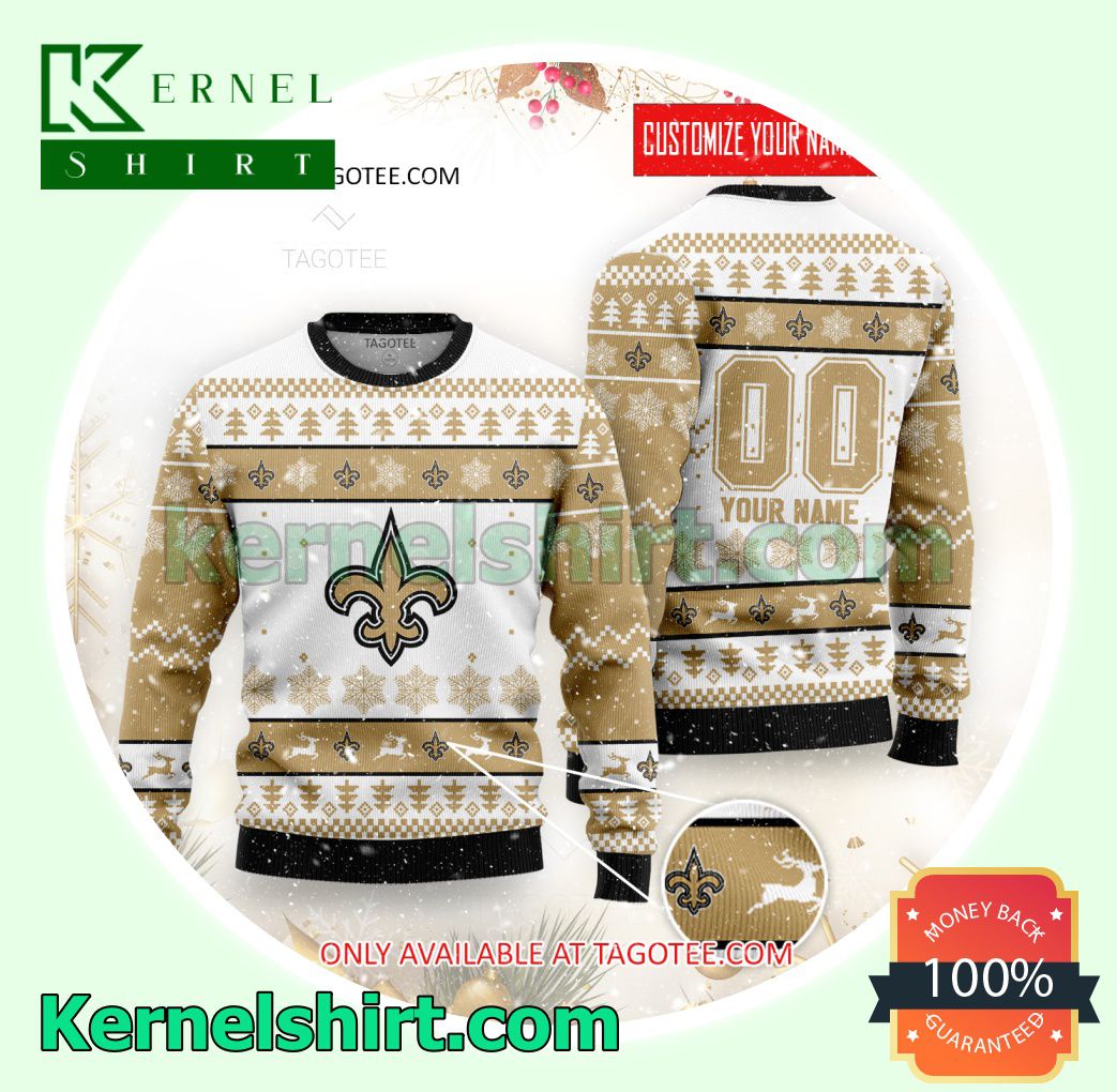 New Orleans Saints Club Xmas Knit Sweaters