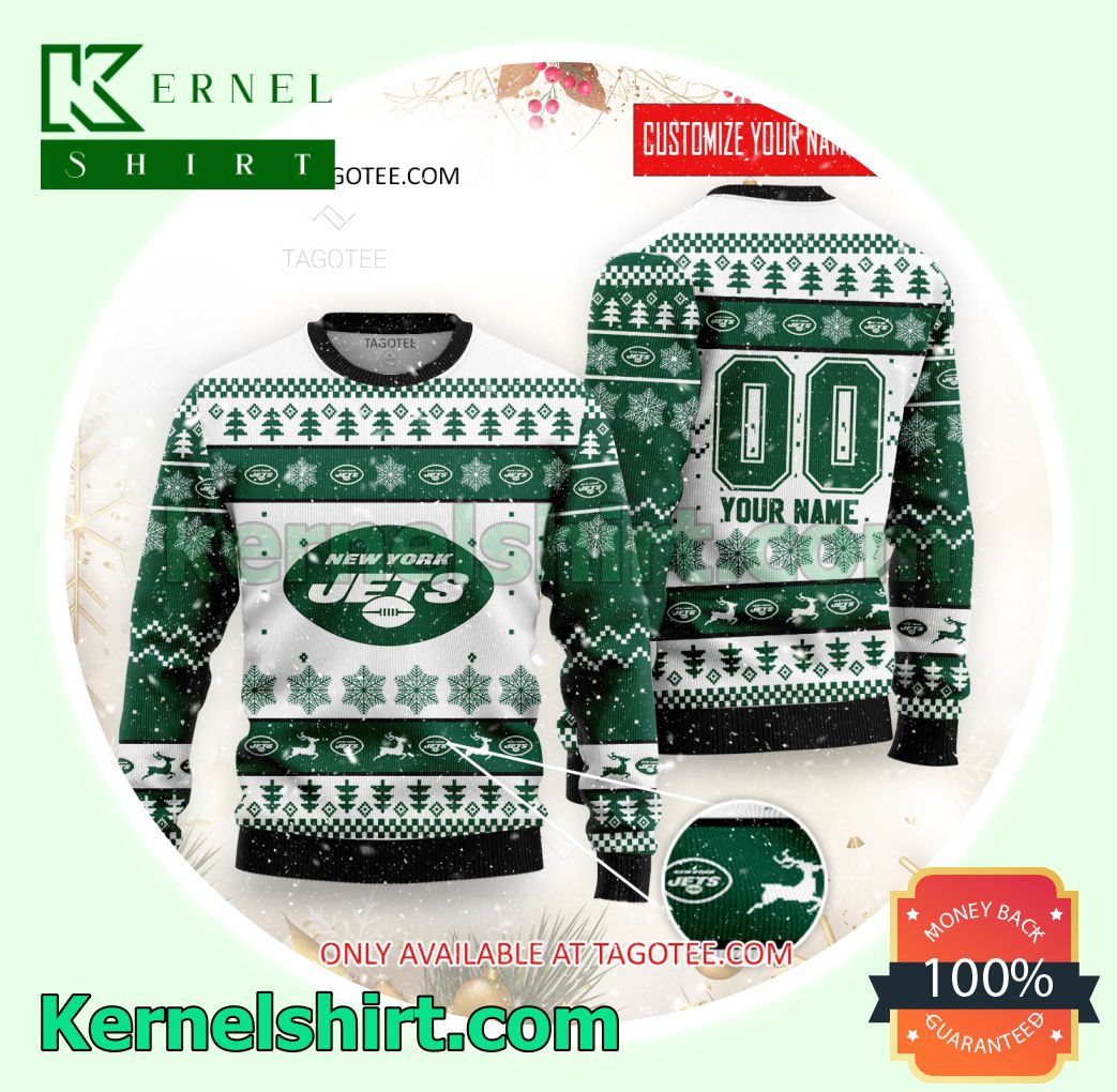 New York Jets Club Xmas Knit Sweaters