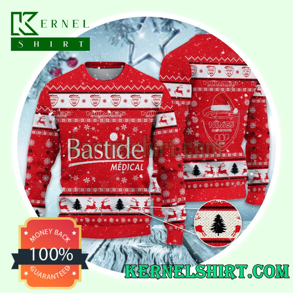 Nimes Olympique Club Snowflake Xmas Knit Sweaters