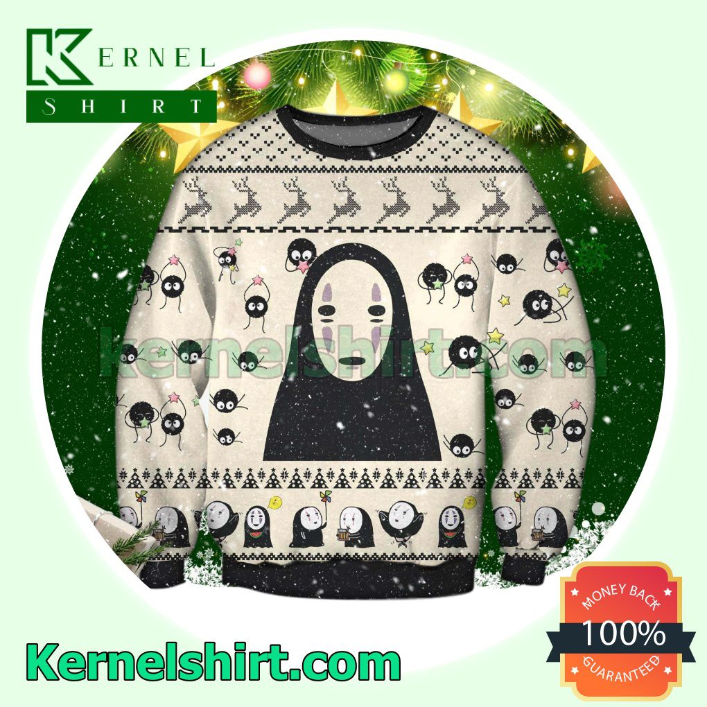 No Face Spirited Away Anime Knitted Christmas Jumper