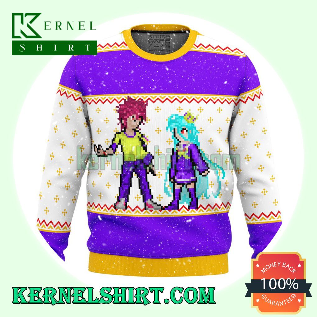 No Game No Life Sprites Manga Anime Knitting Christmas Sweatshirts