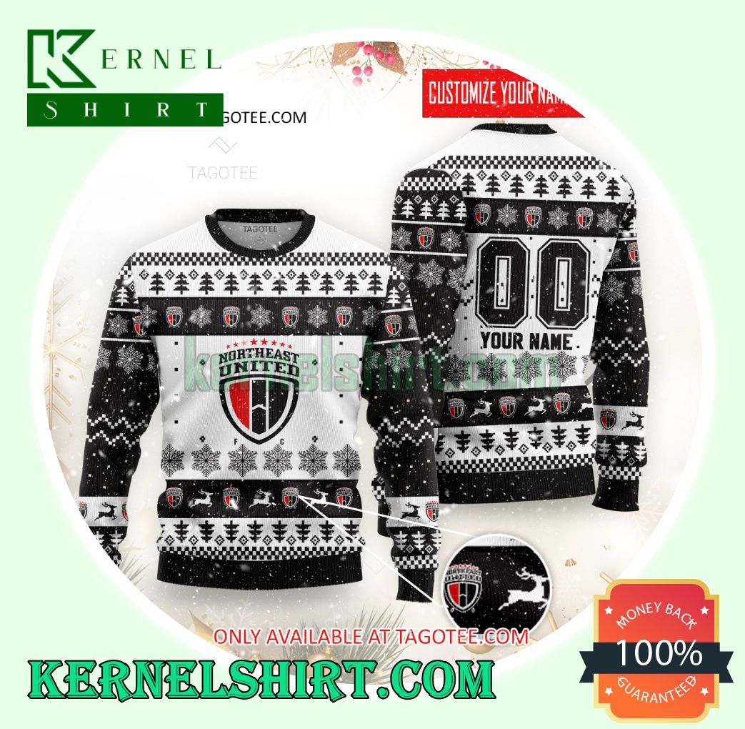 North East United FC Logo Xmas Knit Sweaters