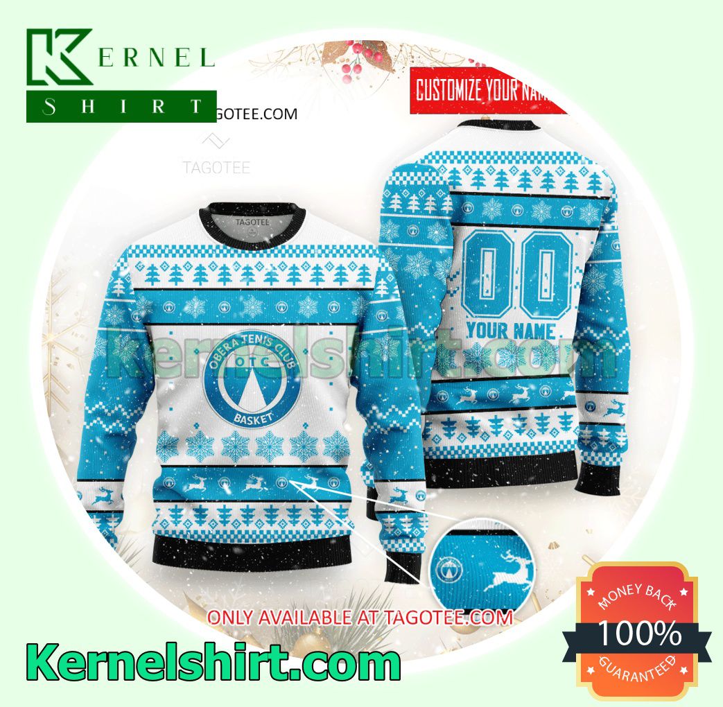 Obera TC Basketball Club Logo Xmas Knit Sweaters