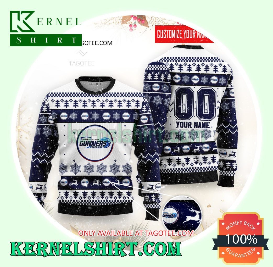 Oberwart Gunners Club Logo Xmas Knit Sweaters