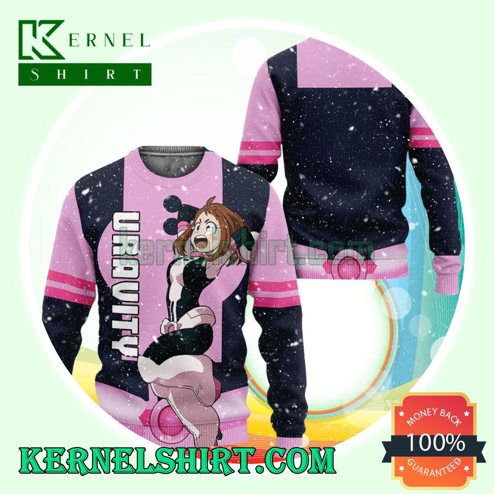 Ochako Uraraka Anime My Hero Academia Knitting Christmas Sweatshirts