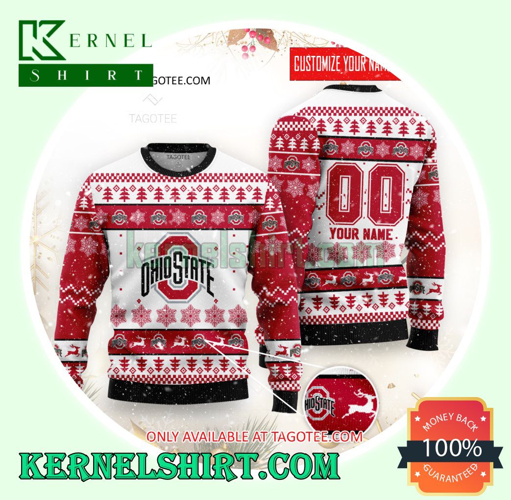 Ohio State Rugby Club Xmas Knit Sweaters