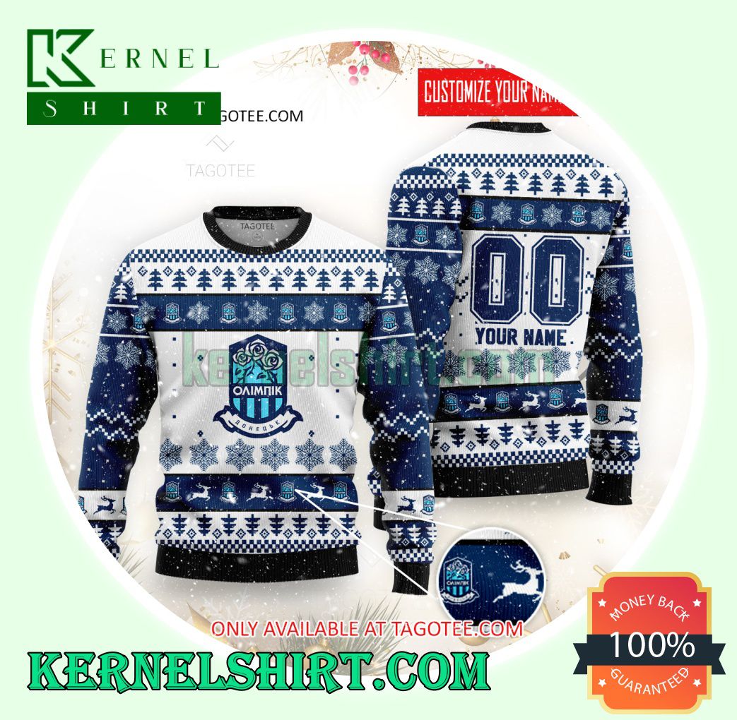 Olimpik Donetsk Logo Xmas Knit Sweaters