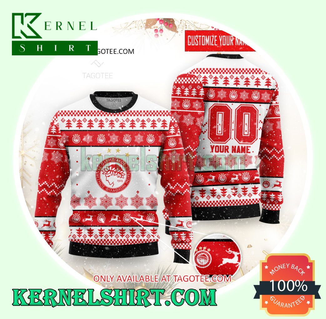 Olympiacos Logo Xmas Knit Sweaters