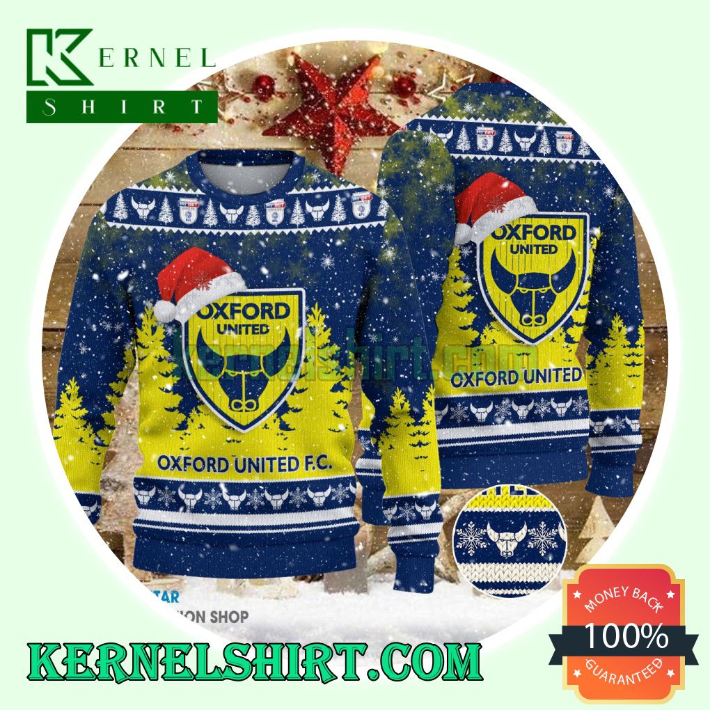 Oxford United Club Santa Hat Xmas Knit Sweaters