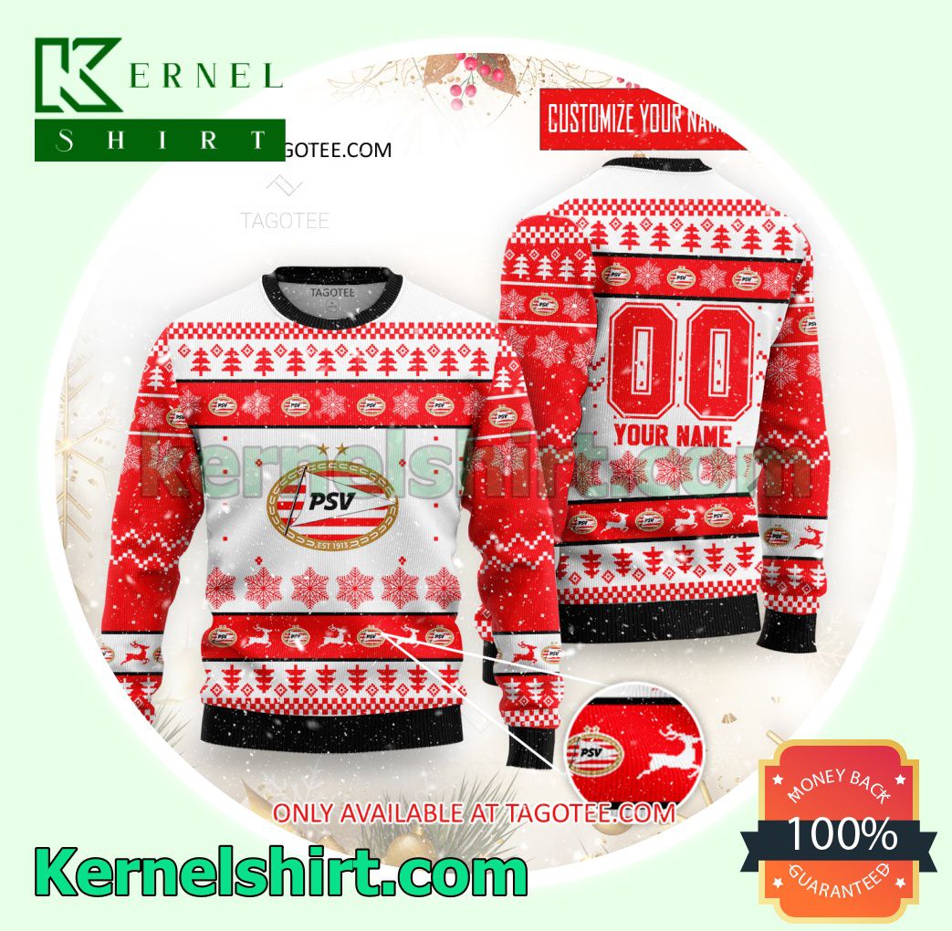 PSV Eindhoven Logo Xmas Knit Sweaters