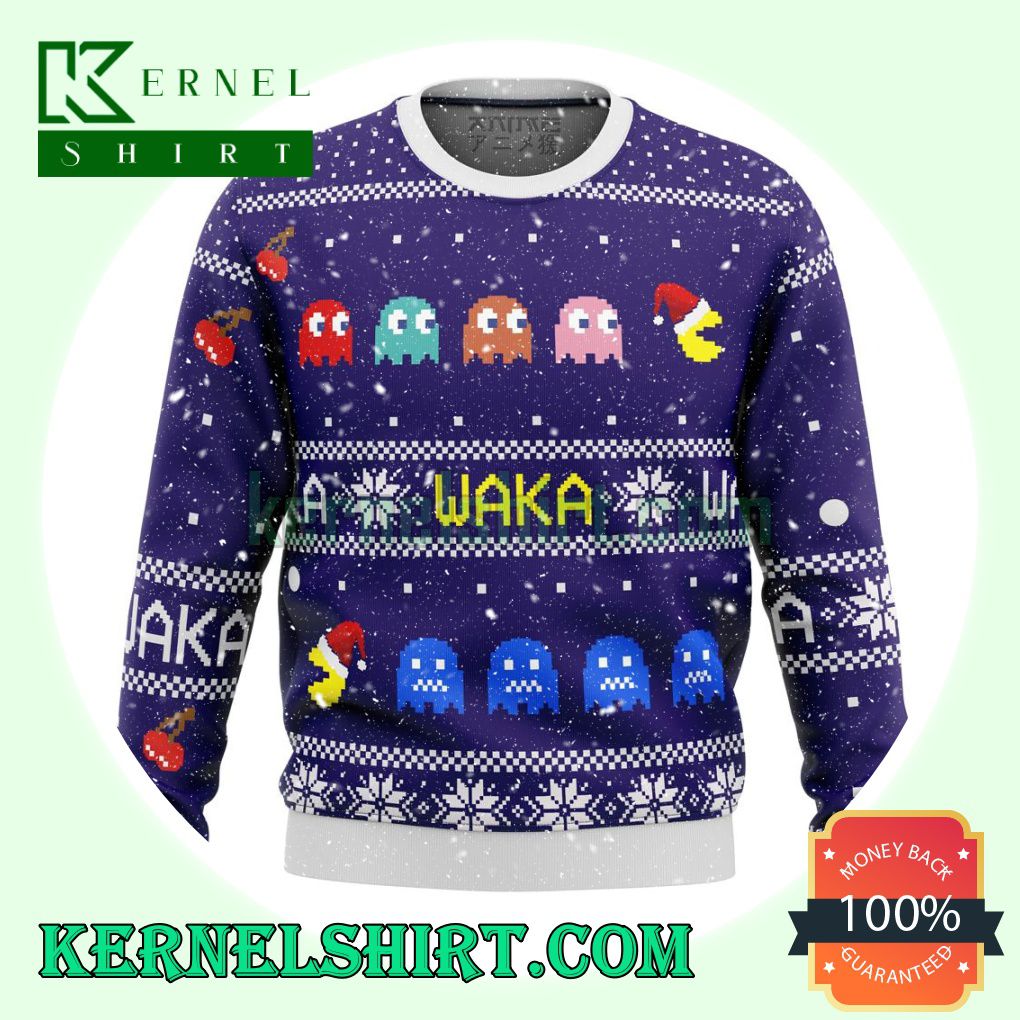 Pacman Waka Waka Knitting Christmas Sweatshirts