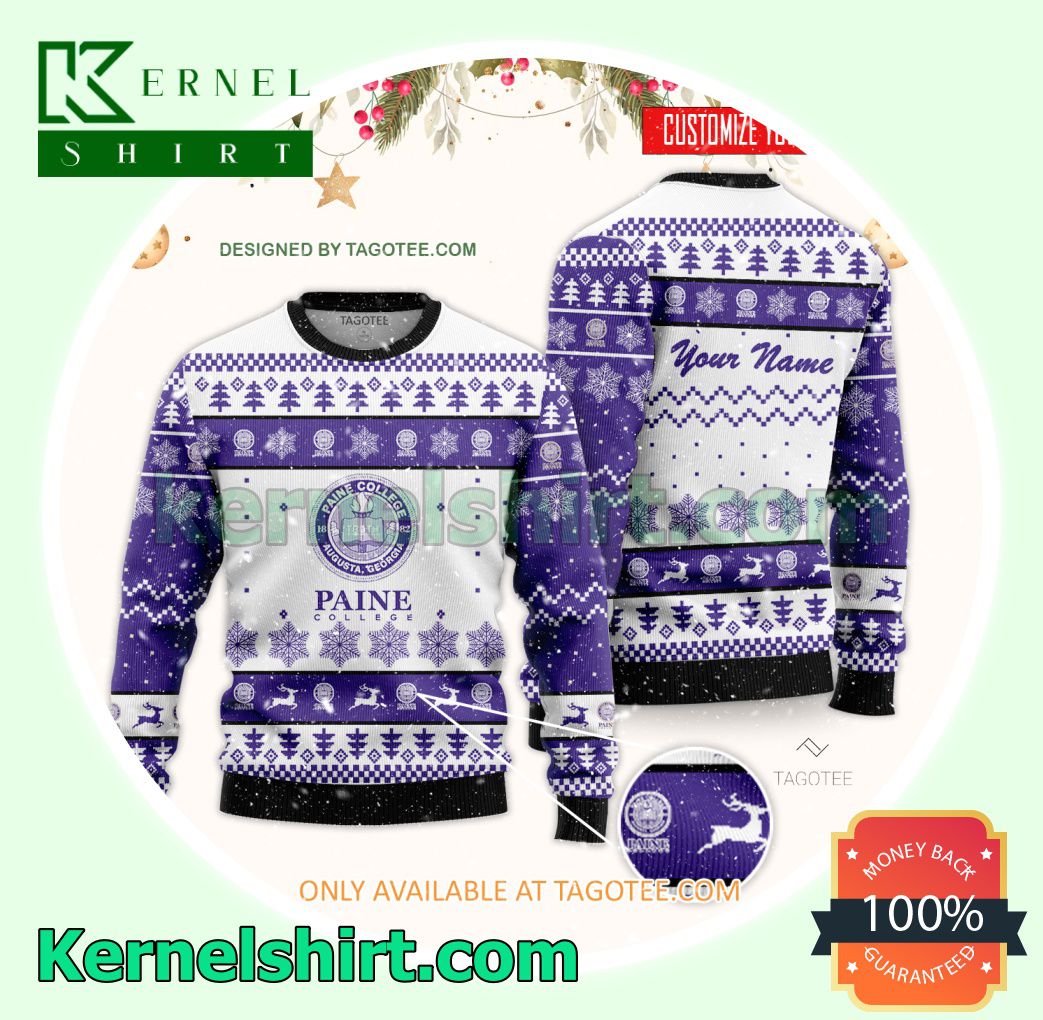 Paine College Logo Xmas Knit Jumper Sweaters