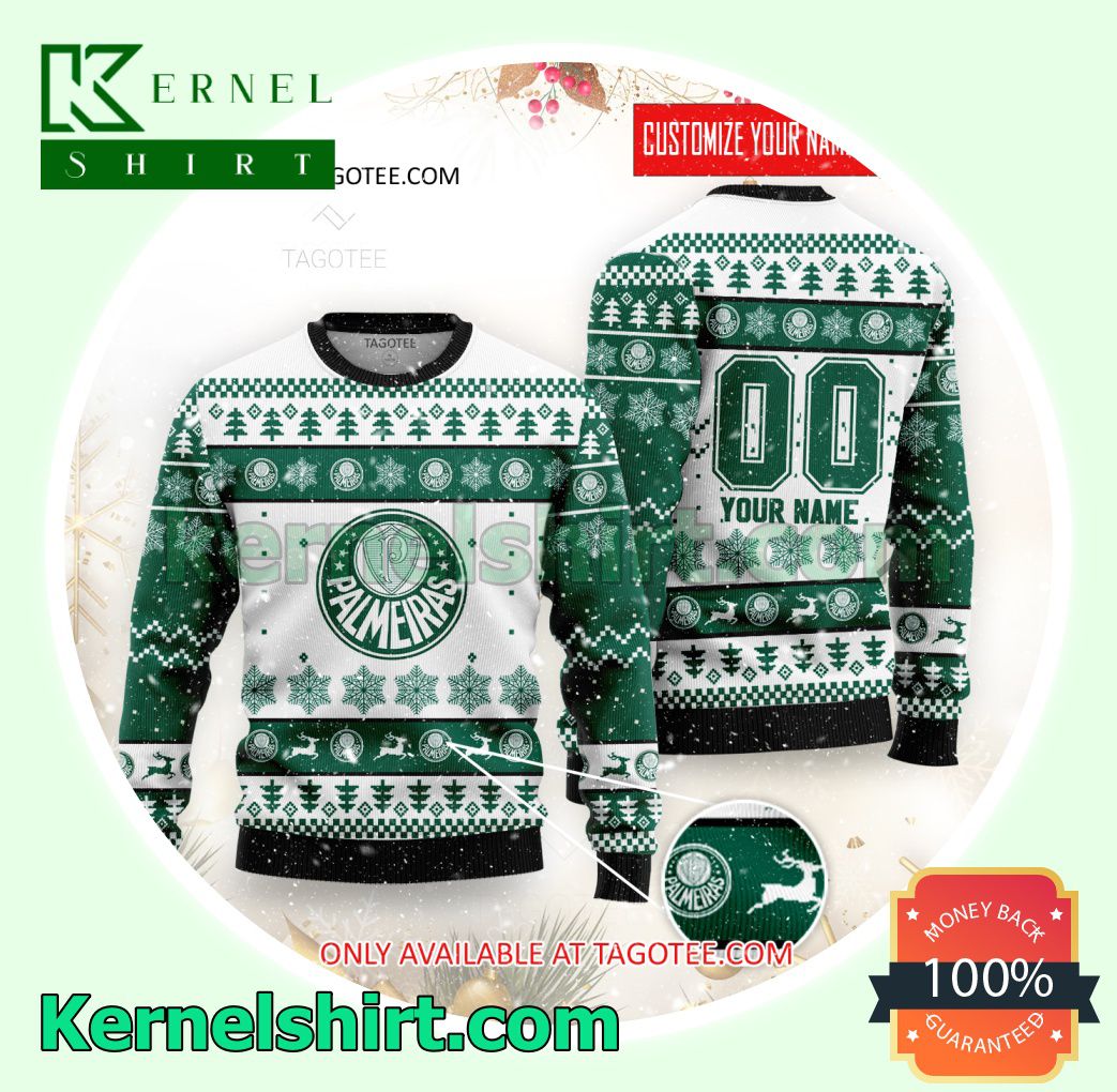 Palmeiras Logo Xmas Knit Sweaters