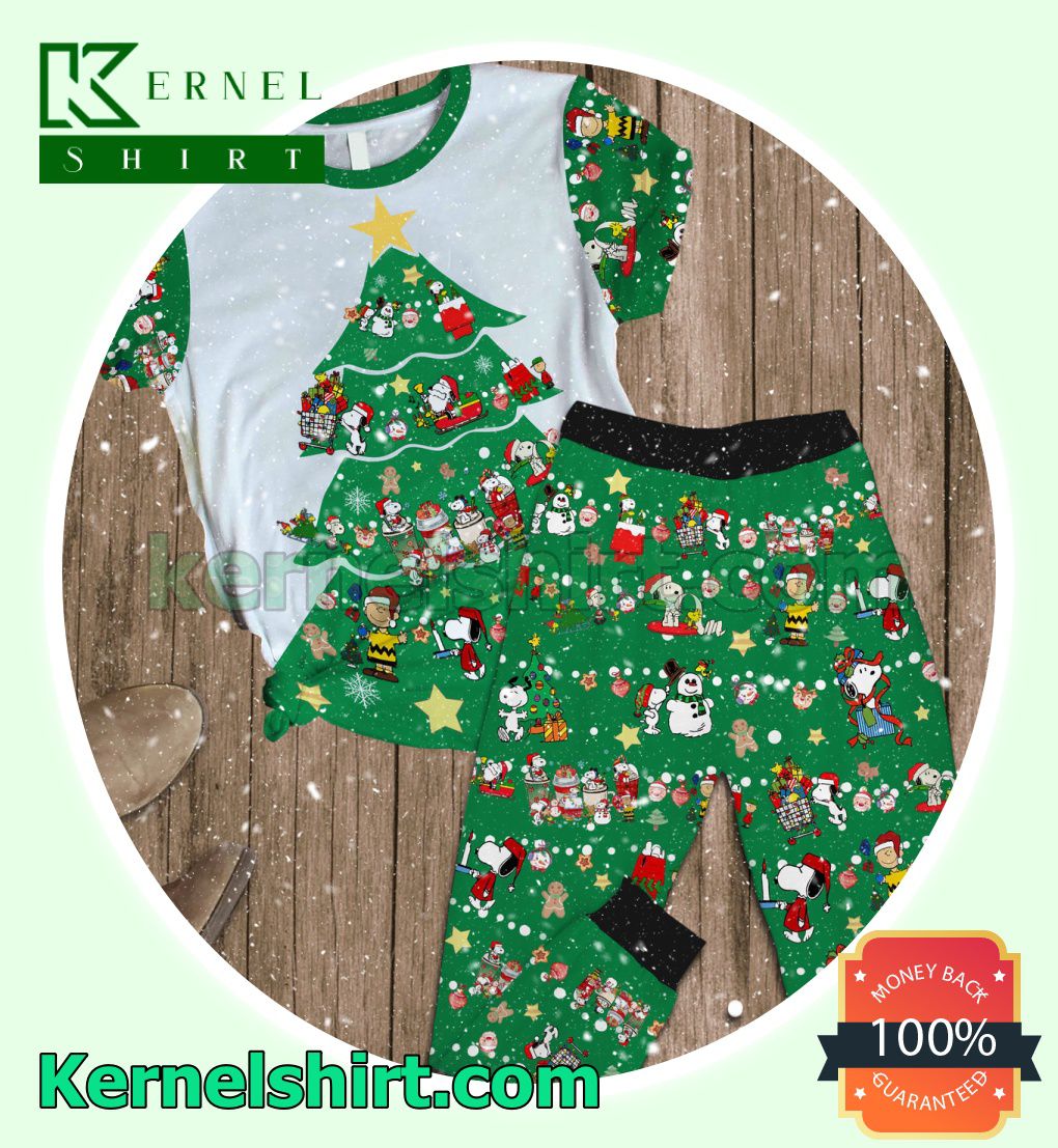 Peanuts Snoopy Christmas Tree Holiday Sleepwear