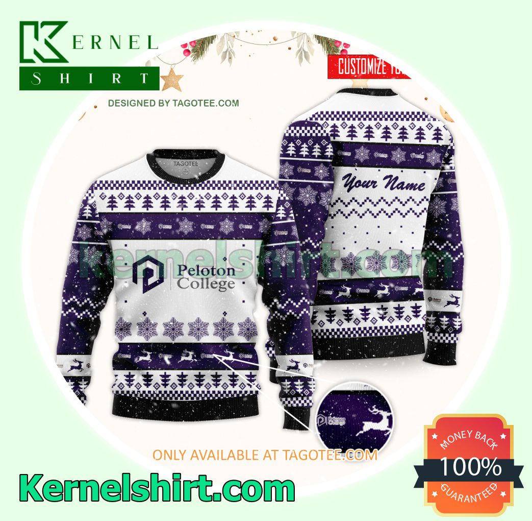 Peloton College Logo Xmas Knit Jumper Sweaters