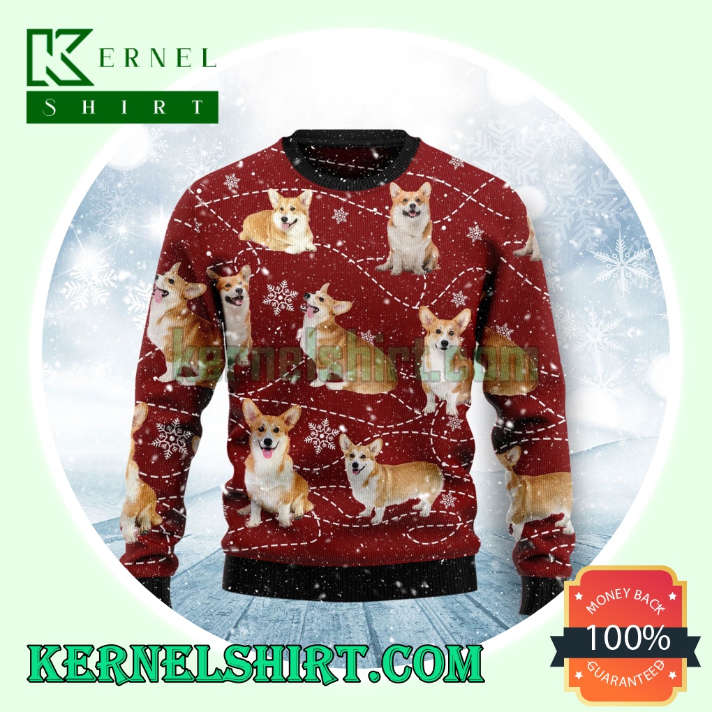 Pembroke Welsh Corgi Premium Knitting Christmas Sweatshirts