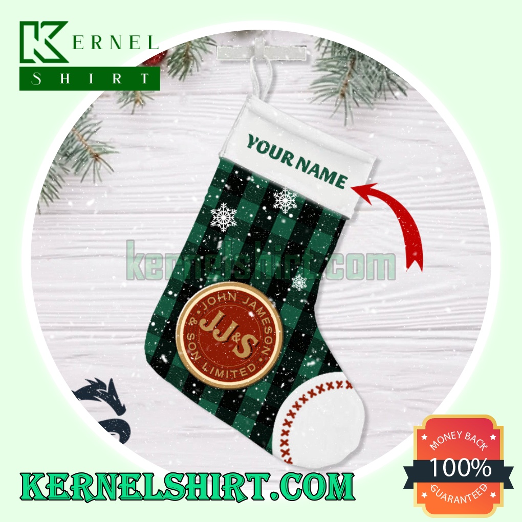 Personalised Jameson Whiskey Xmas Decorations Stockings