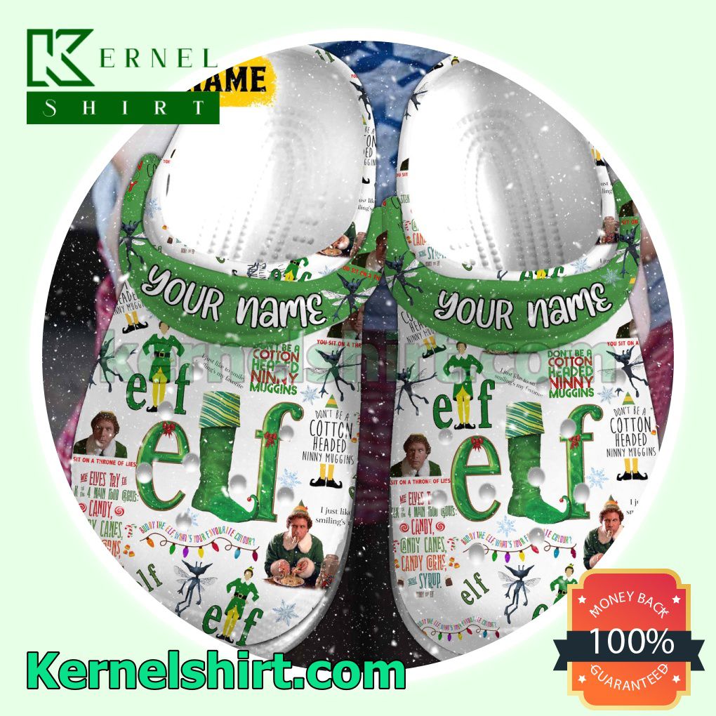 Personalized Elf Christmas Clogs Slippers Sandals