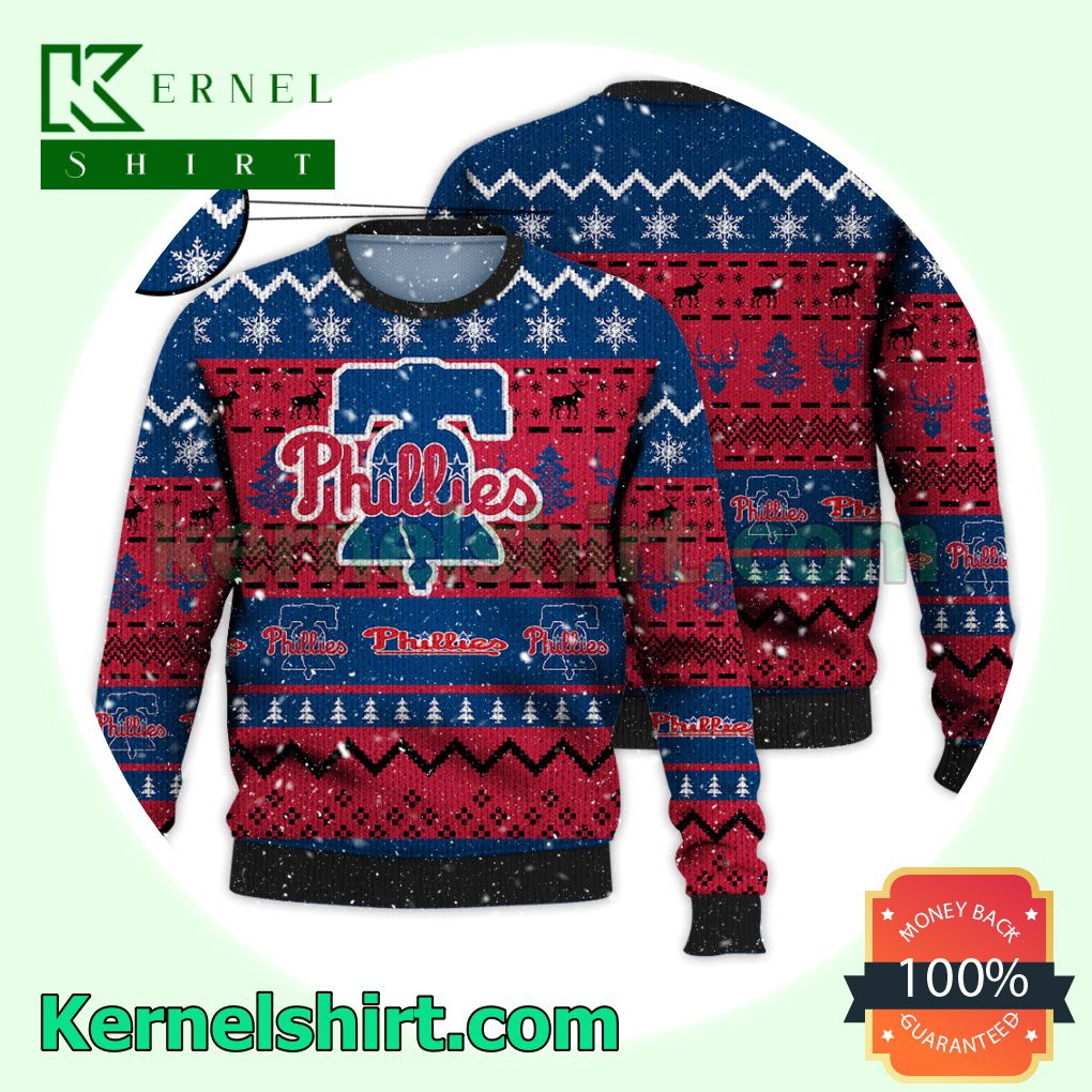 Philadelphia Phillies MLB Funny Knitted Christmas Jumper