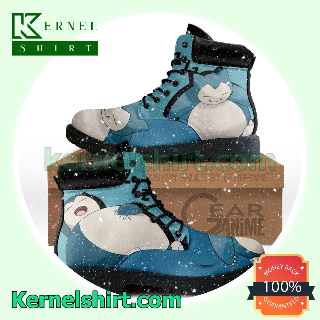 Pokemon Snorlax Winter Leather Boots