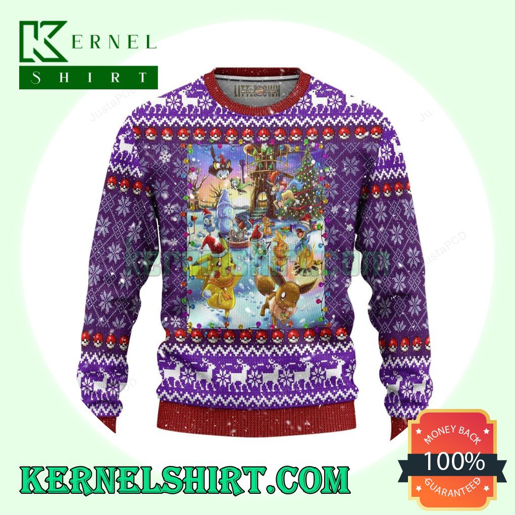 Pokemon Xmas Holiday Knitting Christmas Sweatshirts