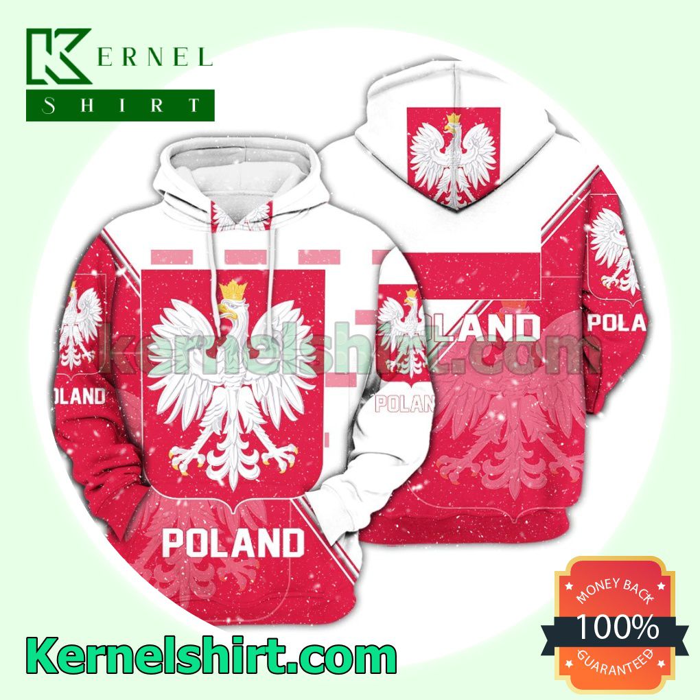 Poland National Logo Soccer Fan Hawaiian Shirt Sweatshirt