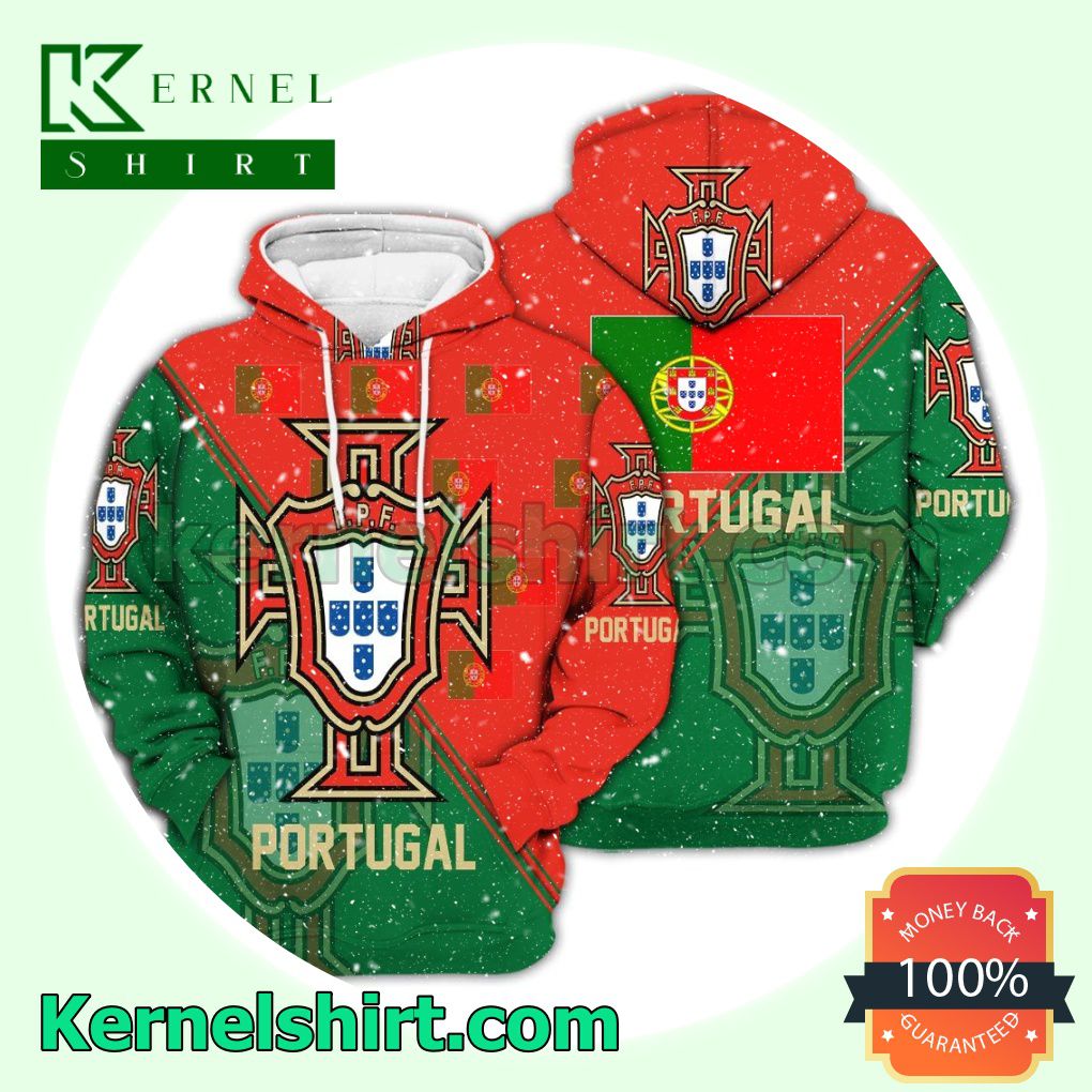 Portugal National Logo Soccer Fan Hawaiian Shirt Sweatshirt