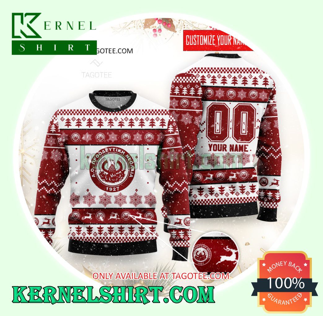 Proodeftiki Logo Xmas Knit Sweaters