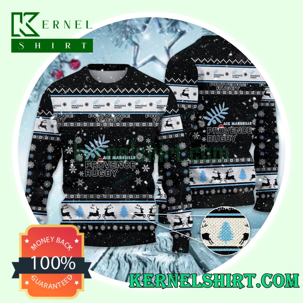 Provence Rugby Club Snowflake Xmas Knit Sweaters