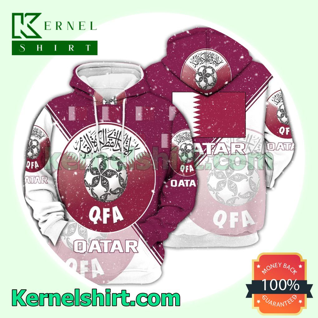 Qatar National Logo Soccer Fan Hawaiian Shirt Sweatshirt