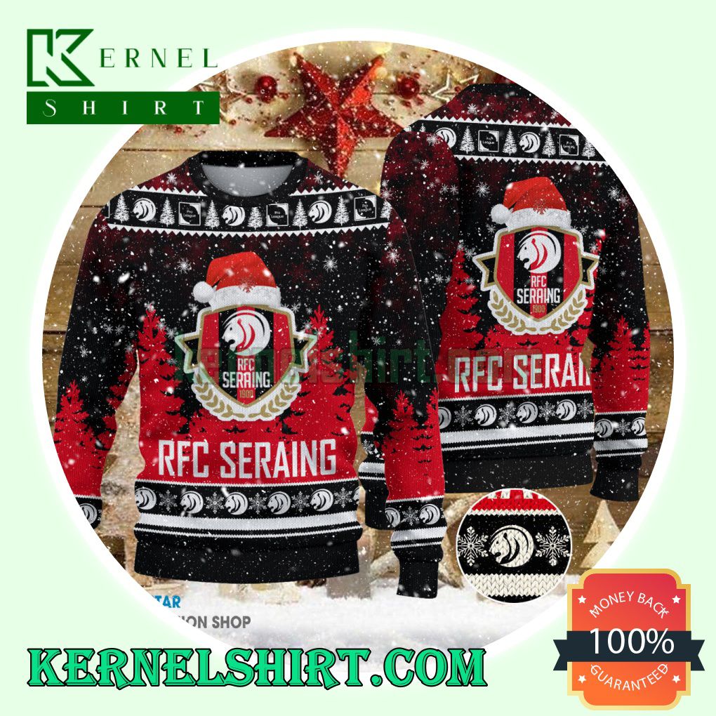 R.F.C. Seraing Club Santa Hat Xmas Knit Sweaters