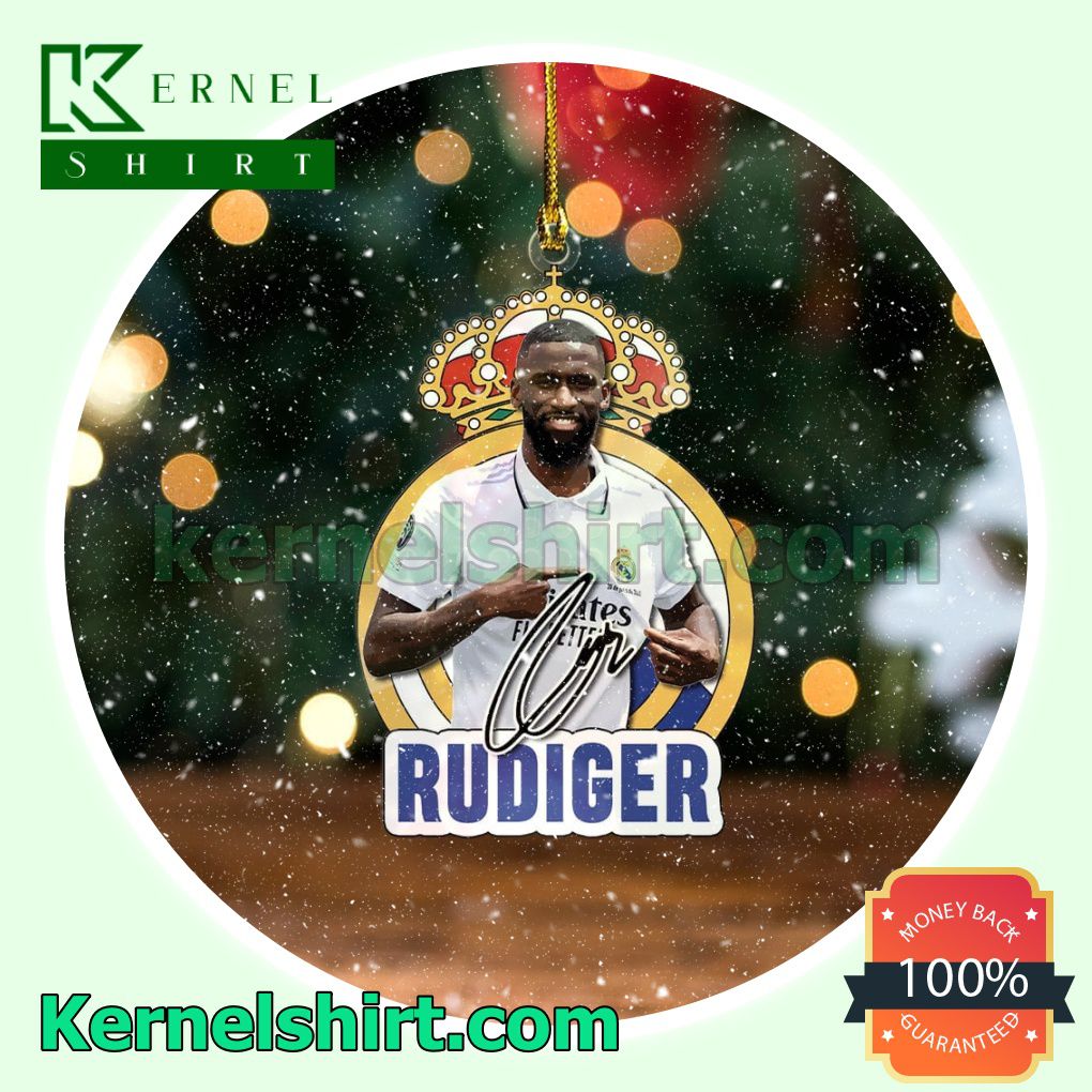 Real Madrid - Antonio Rudiger Fan Holiday Ornaments