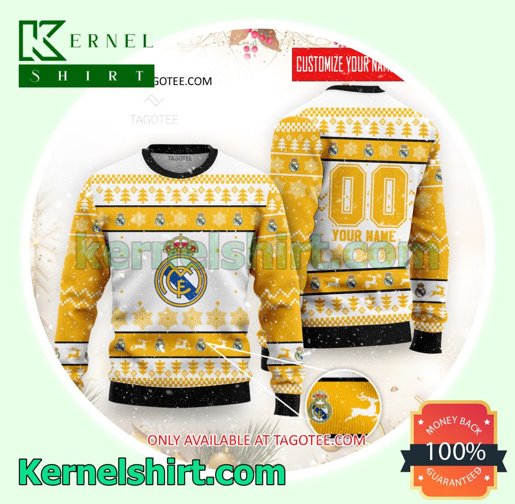 Real Madrid Logo Xmas Knit Sweaters
