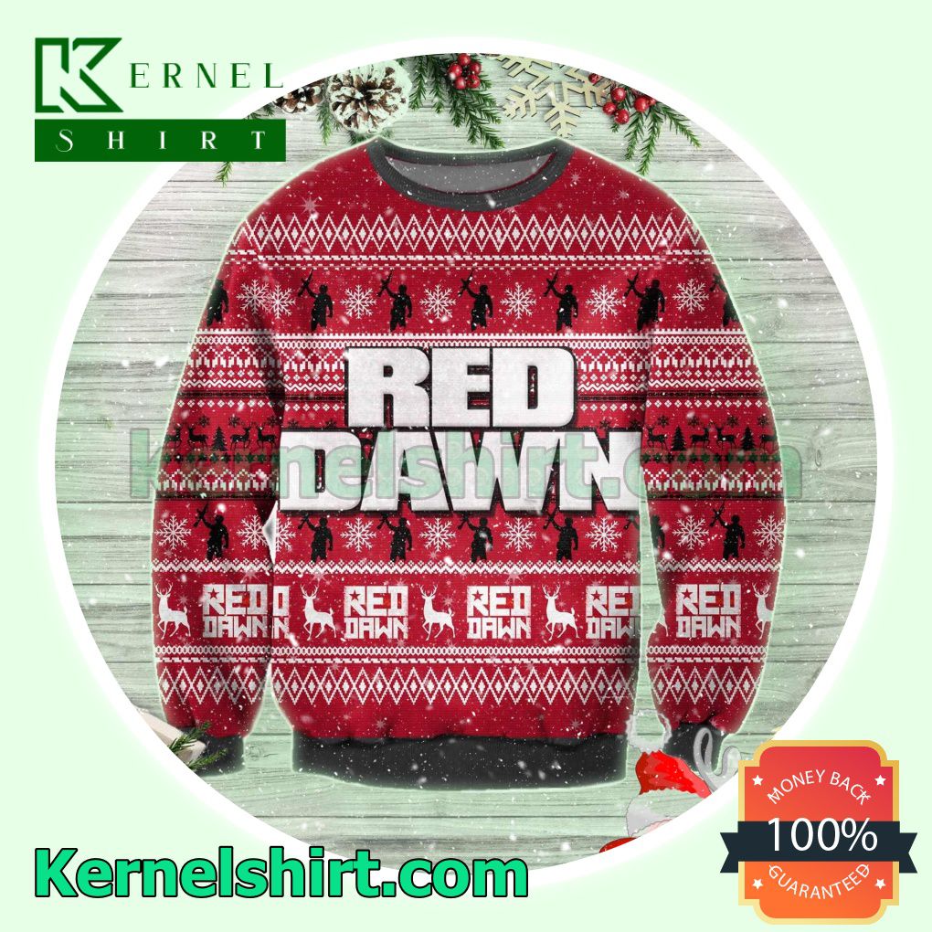 Red Dawn Poster Xmas Knitted Sweaters